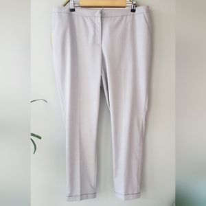 Halogen Taylor Fit Light Gray Cuffed Dress Pants Size 16